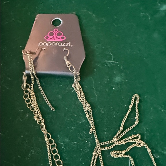 Paparazzi Gold Key Necklace and Matching Earrings - Picture 4 of 6